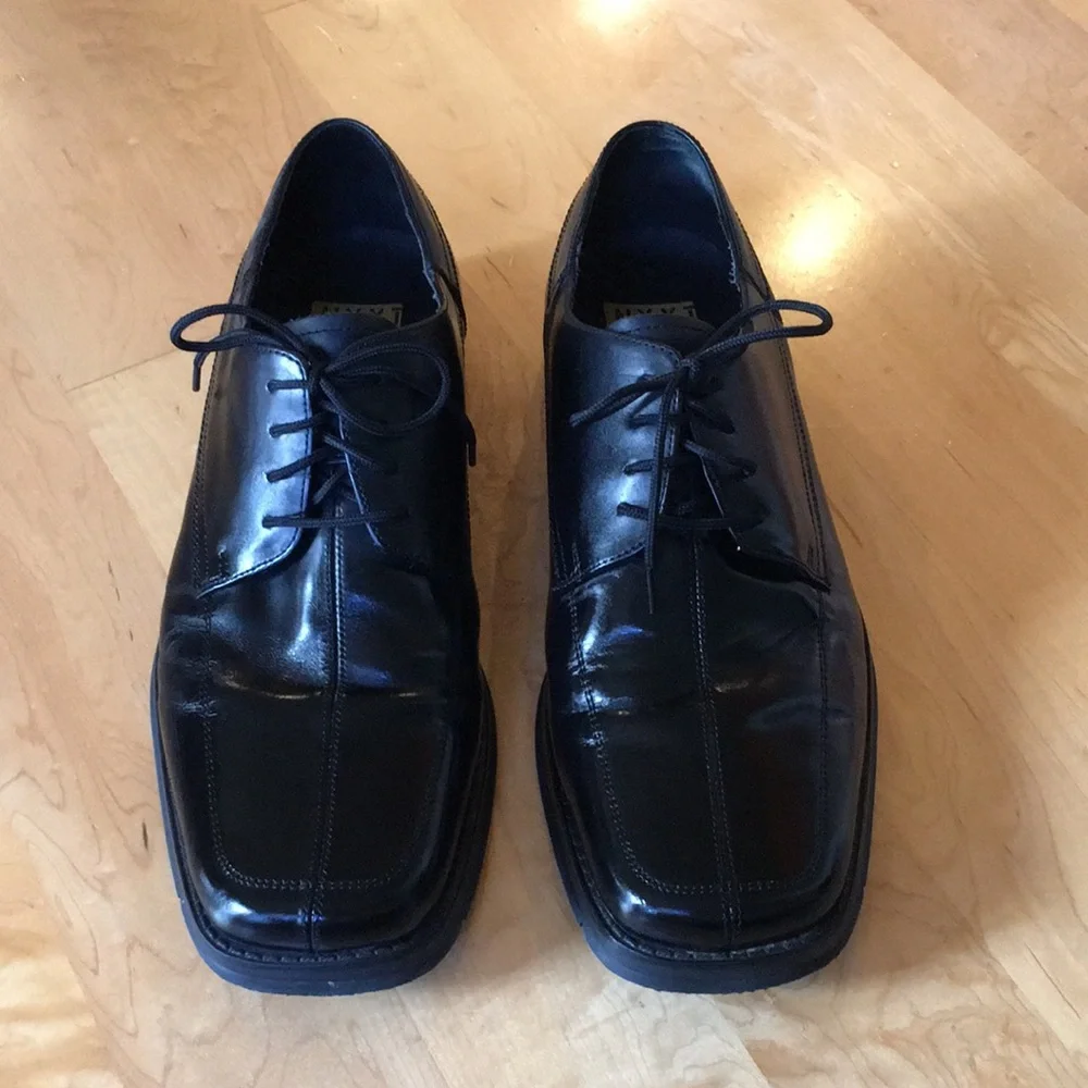 NUNN BUSH | Black Leather Dress Shoes Square Toe Oxford